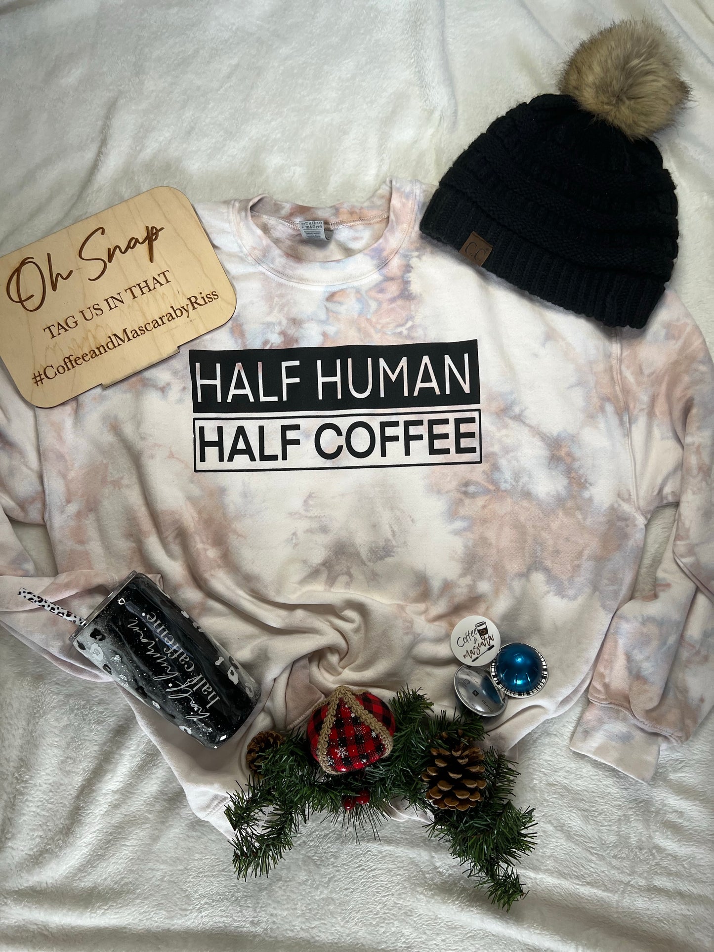 Half human half coffee